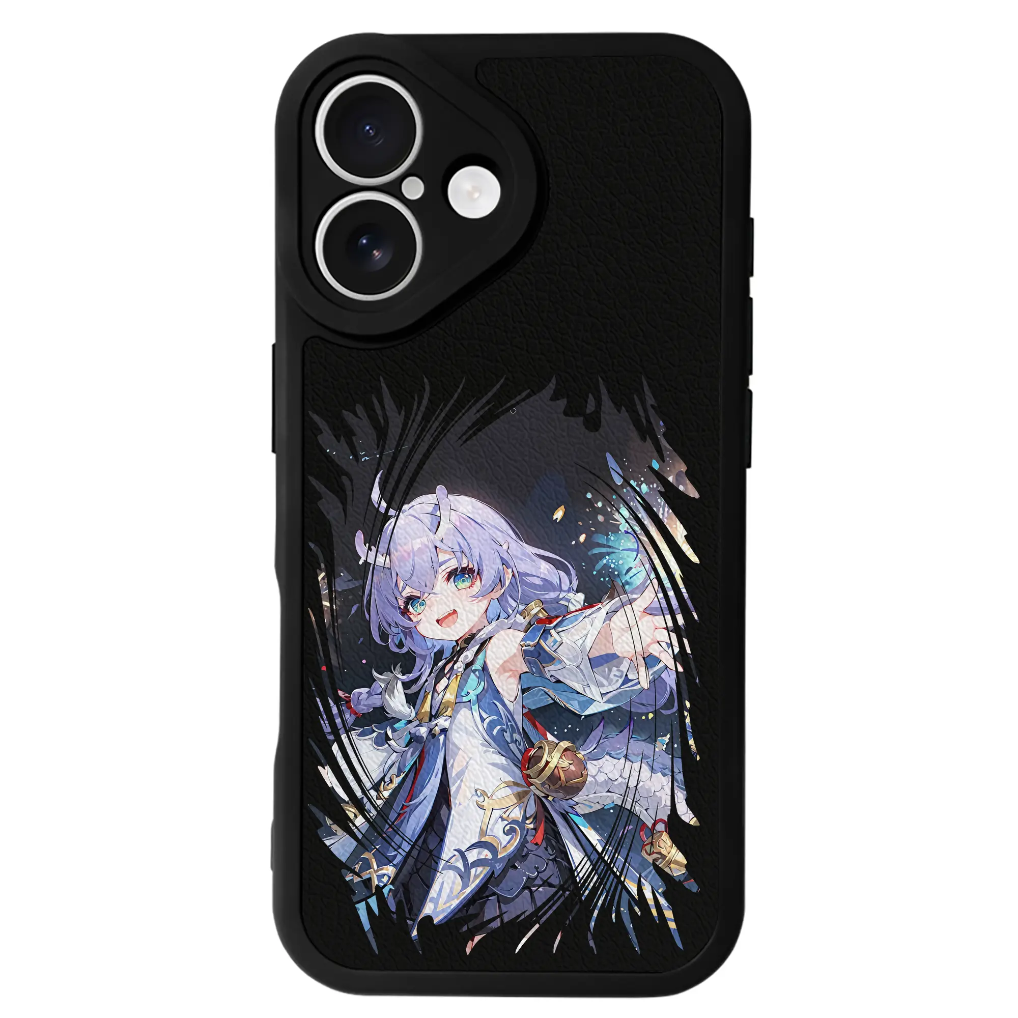 崩壊：スターレイル グッズ 白露 - IPhone 16シリーズ対応 ・ シリコンスマホケース ・ レザー調 ・ 高精度フィット ・ 耐衝撃 ・ ワイヤレス充電対応 ・ 精密カット